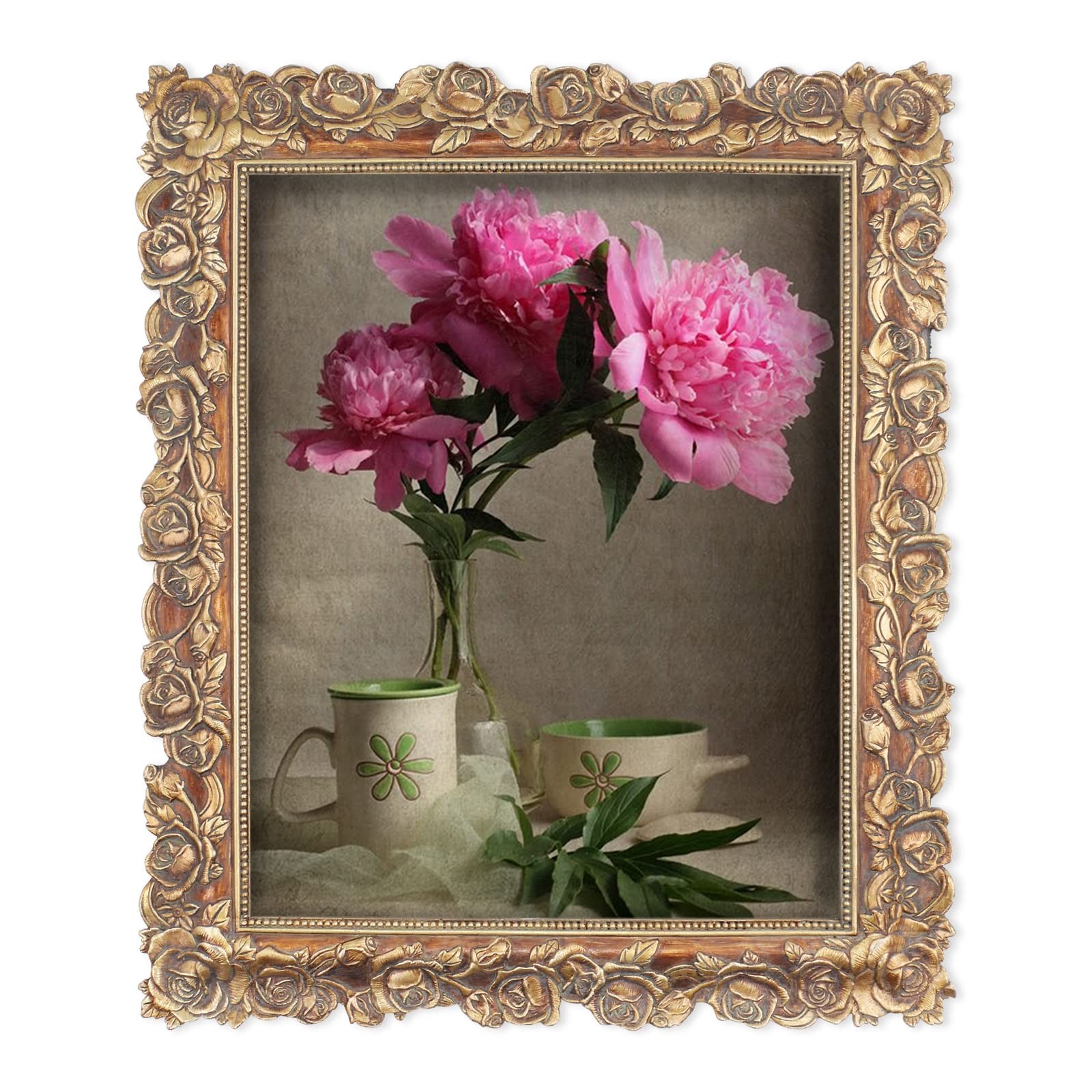 SIMON’S SHOP Vintage Picture Frames 8×10, Wall and Tabletop 8 x 10, Walnut
