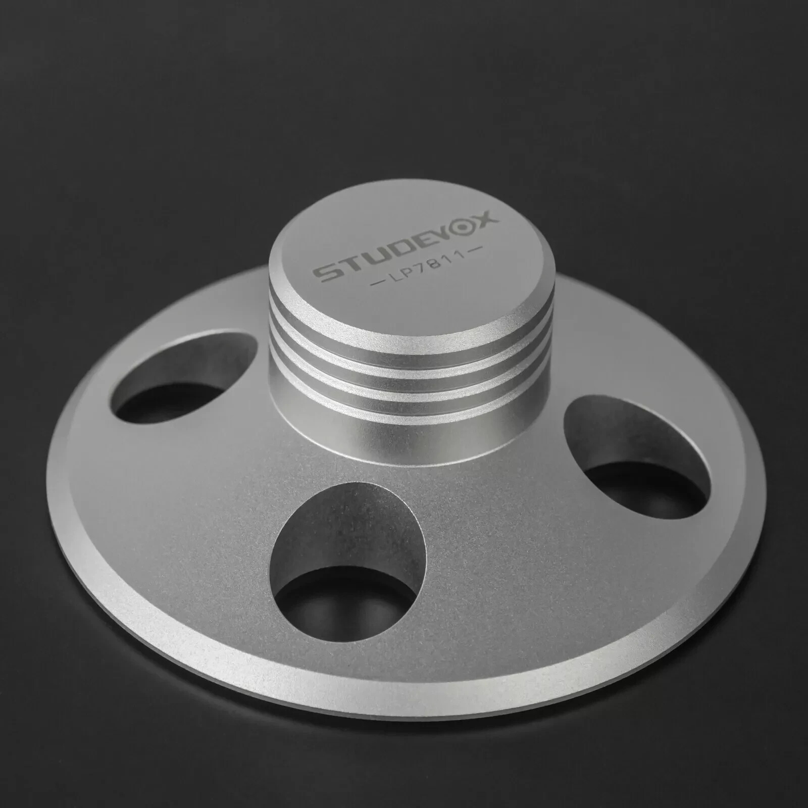 1 Pcs Studevox Matte Silver Audio Turntable Vinyl Record Clamp Weight Stabilizer