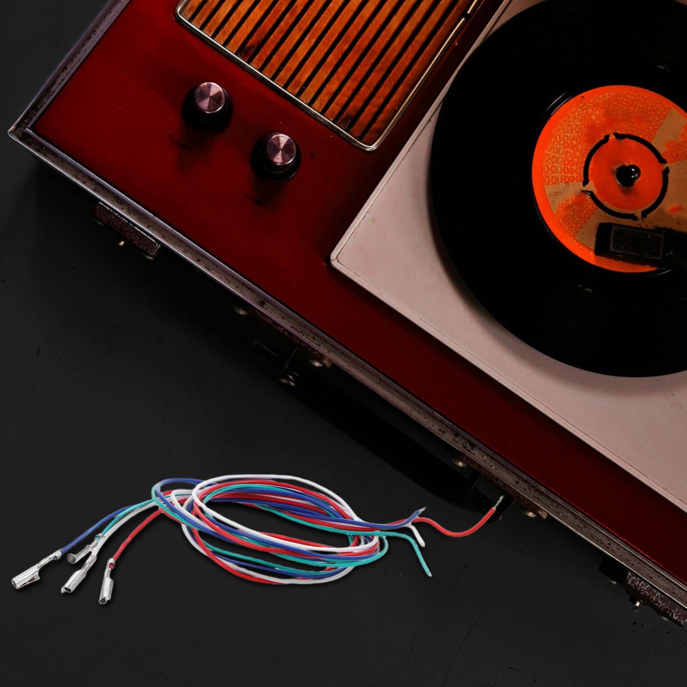 8Pcs Reusable Color Coded Cartridge Phono Leads for Vinyl Player Turntables