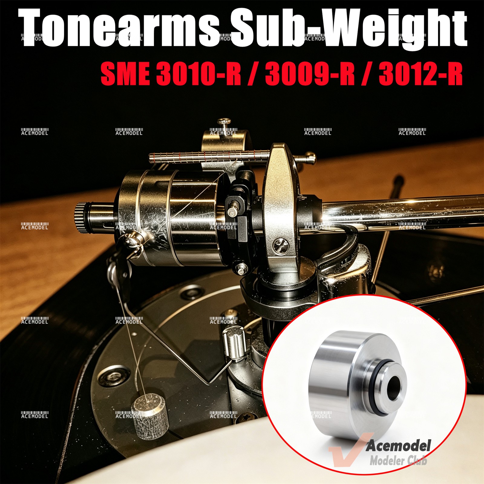 67.3g Stainless Steel Sub Weight Counterweight for SME 3009R/3010R/3012R Tonearm