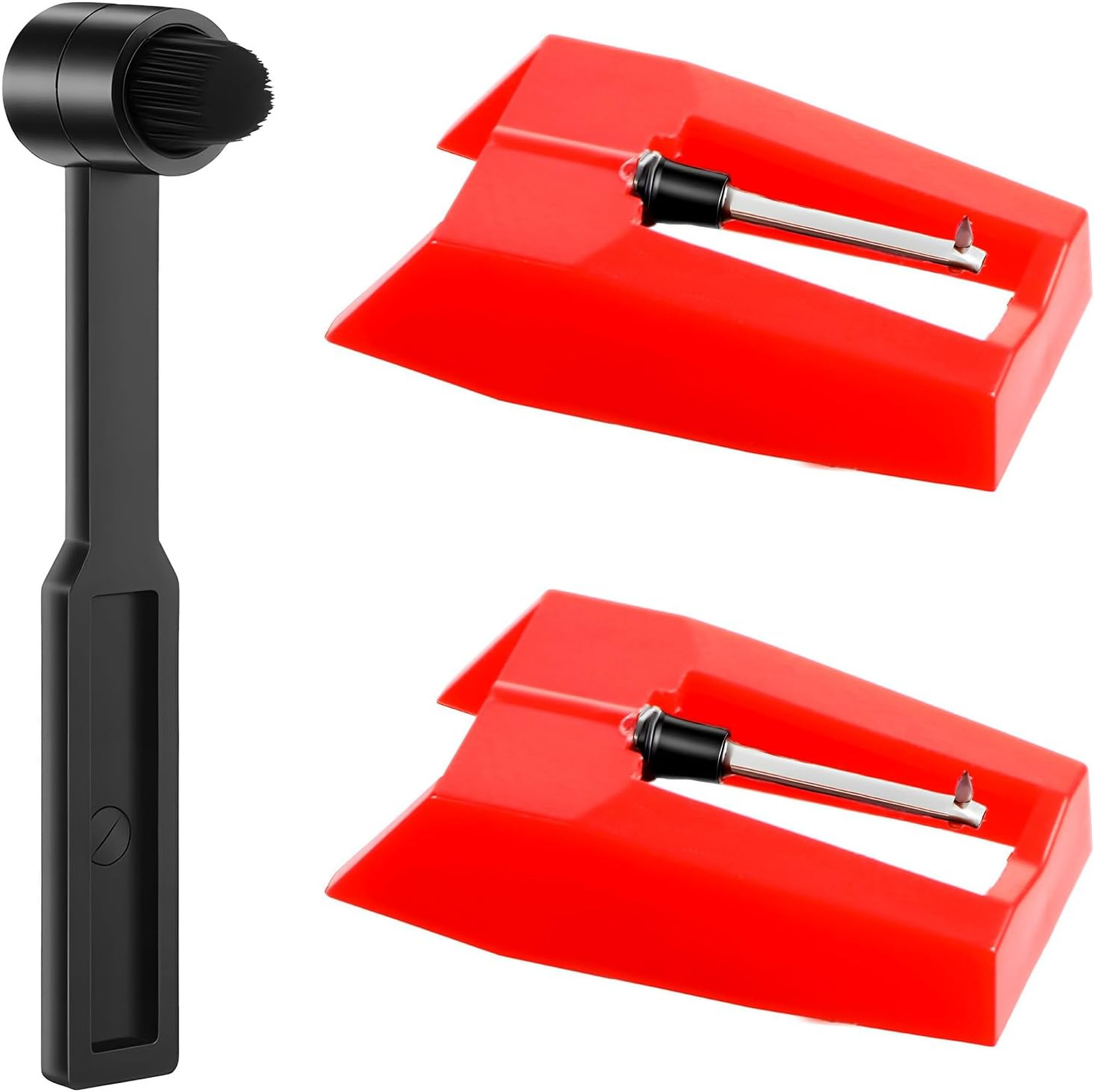 3 Pack Vinyl Record Player Needles with Cleaning Brush, Replacement Turntable