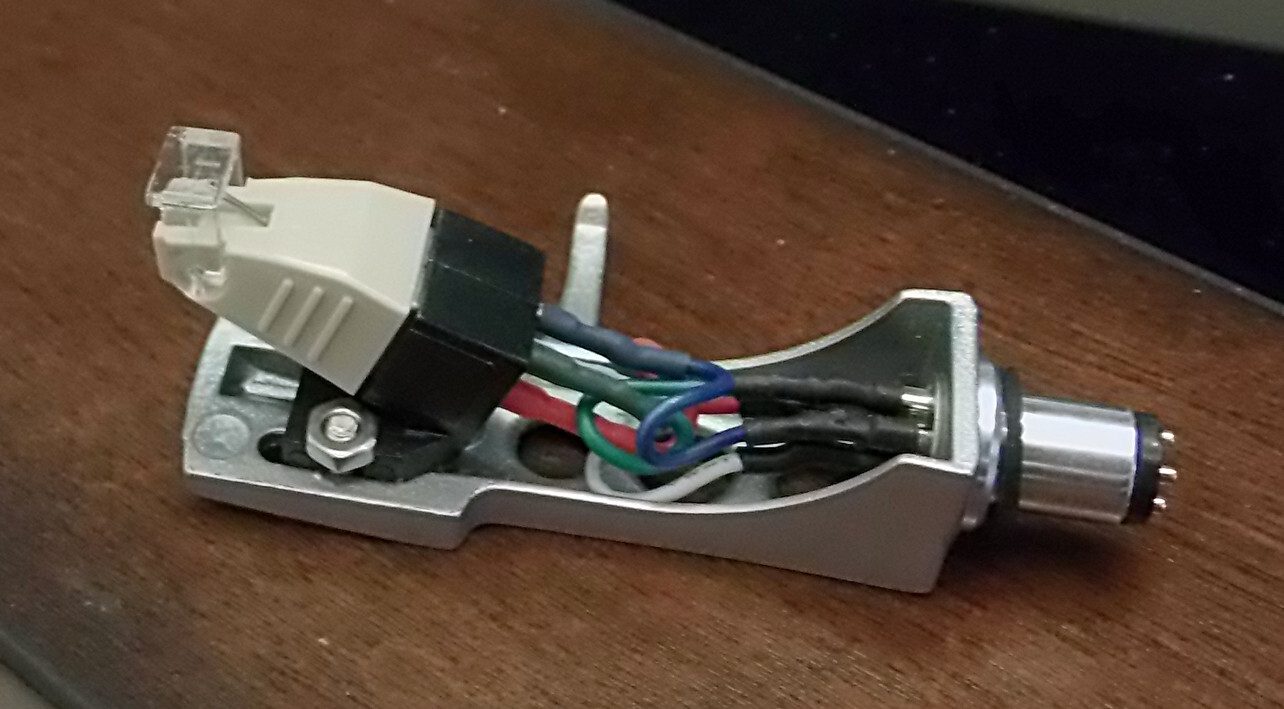 Silver Headshell and Cartridge fits Technics, Kenwood, Fisher Turntables