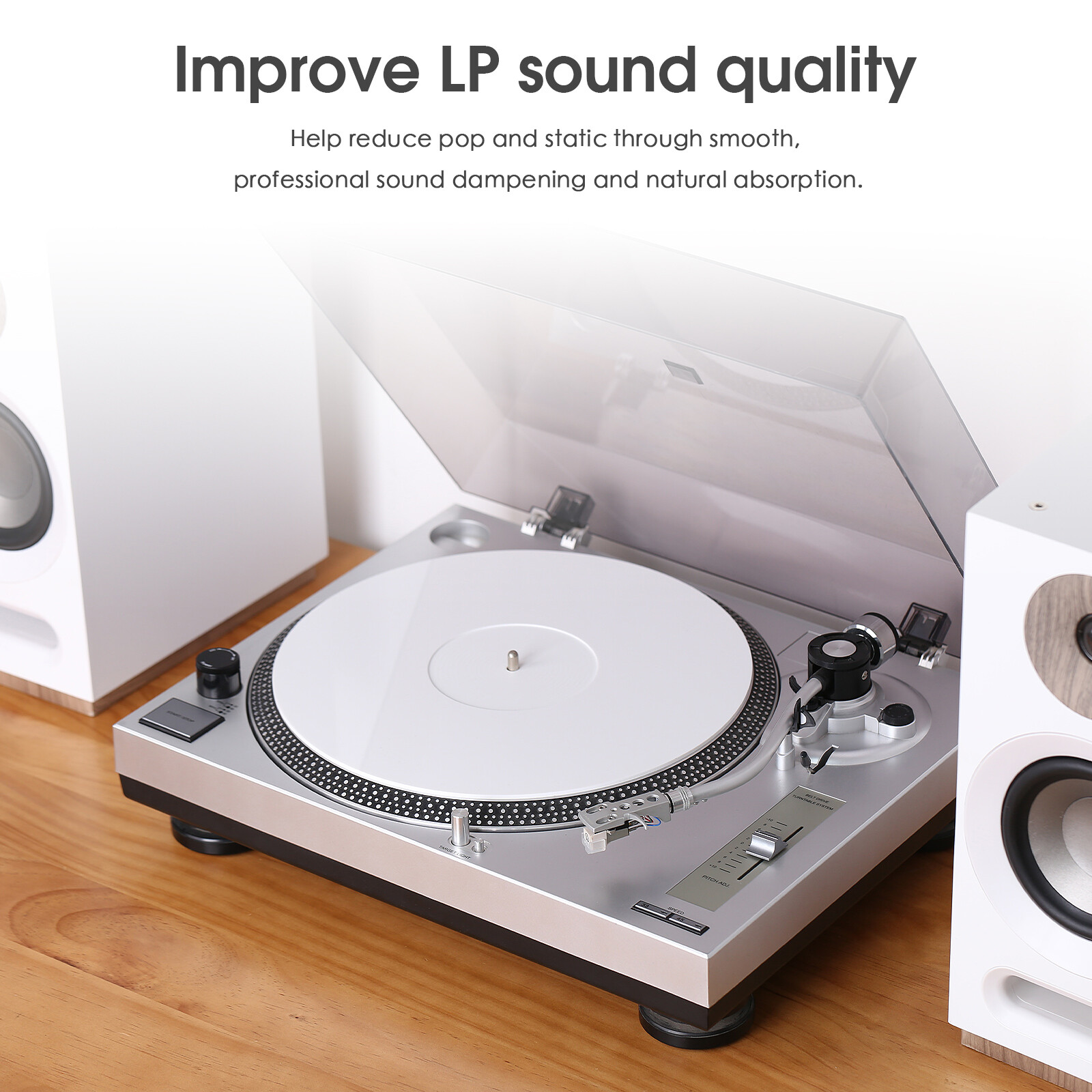 12inch Acrylic Turntable Slip Mat Anti Static for Vinyl LP Record Player