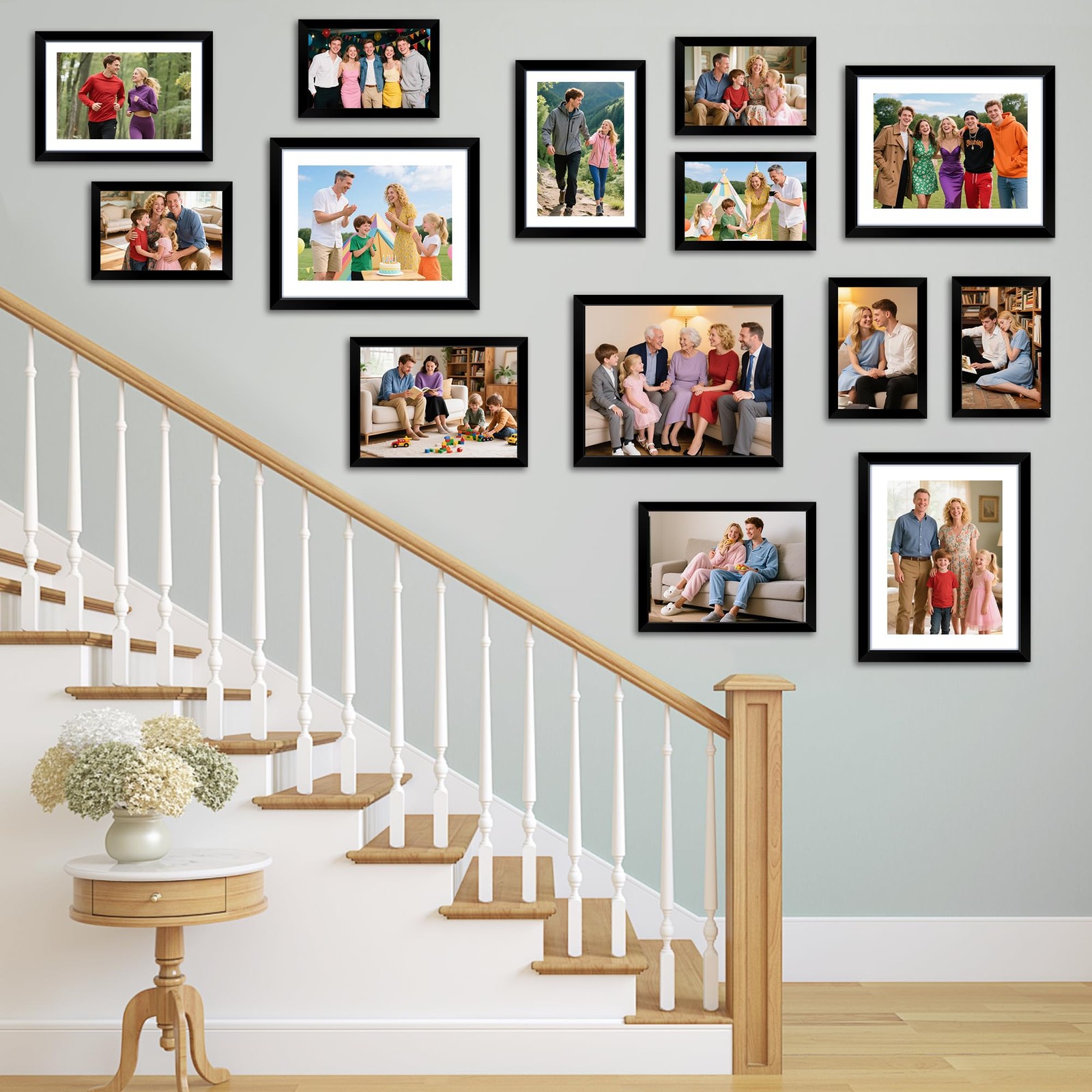 HOMERHYME 8×10 Picture Frame Set of 8, Black Photo Frames 8″x 10″, Black*8