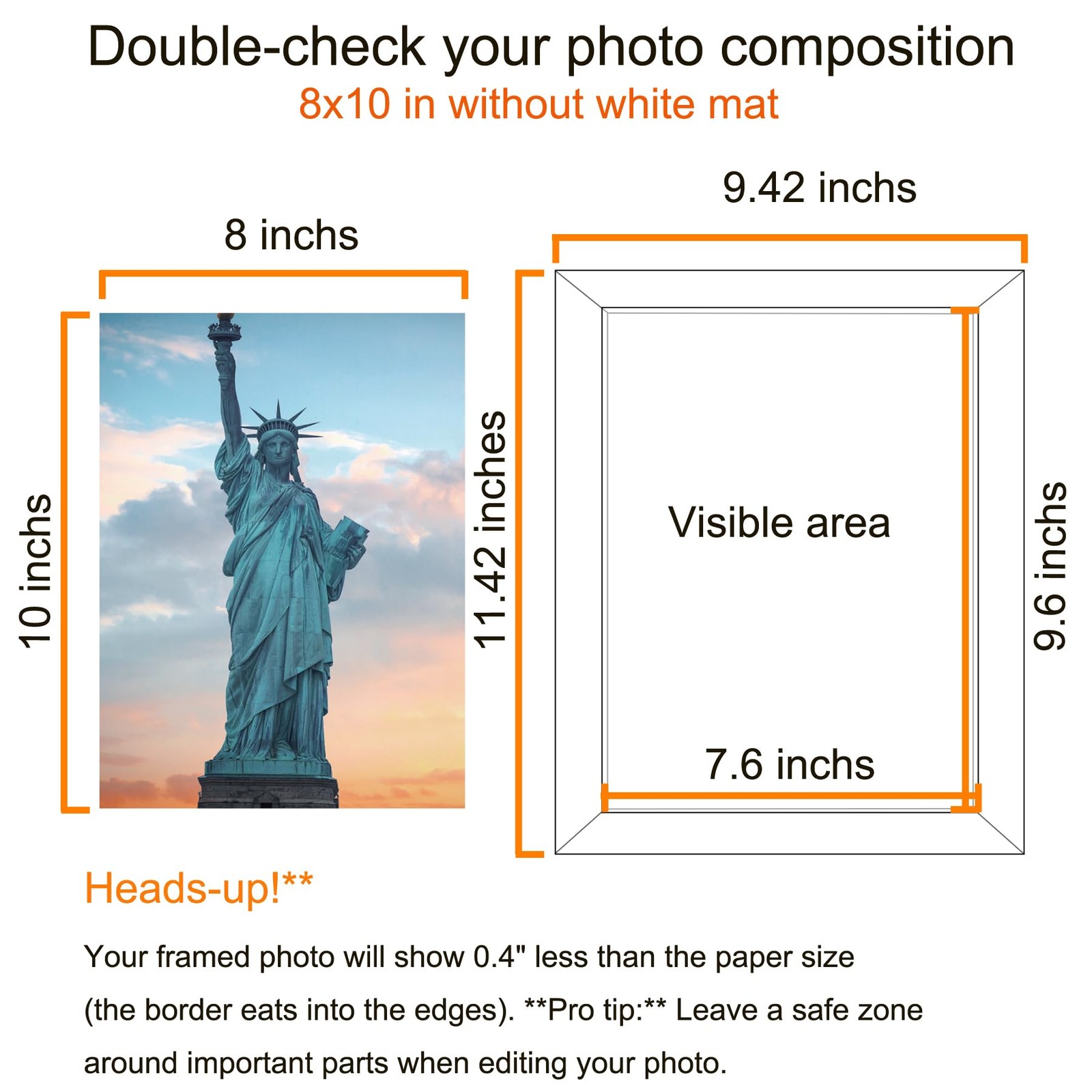 SESEAT Black 8×10 Picture Frame, Photo Frame for Wall Mounting or 8×10,