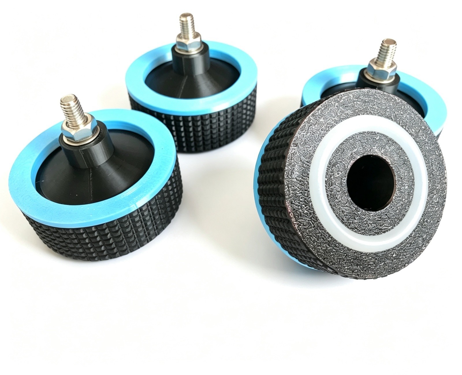4 Pieces Turntable Feet Orange/Blue/Grey Repair for Technics SL-1200 Turntable