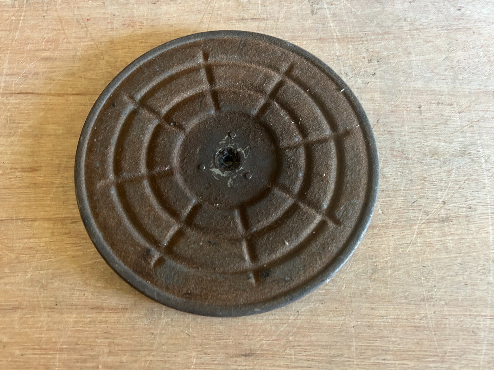 Decca Phonograph Replacement Platter Record Player Part Metal w/Felt 9″ Vintage