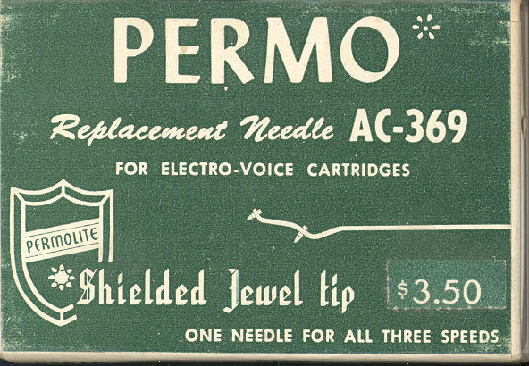 Permo AC-369 Electro-Voice 16 series needle – 33 45 78 rpm Sapphire