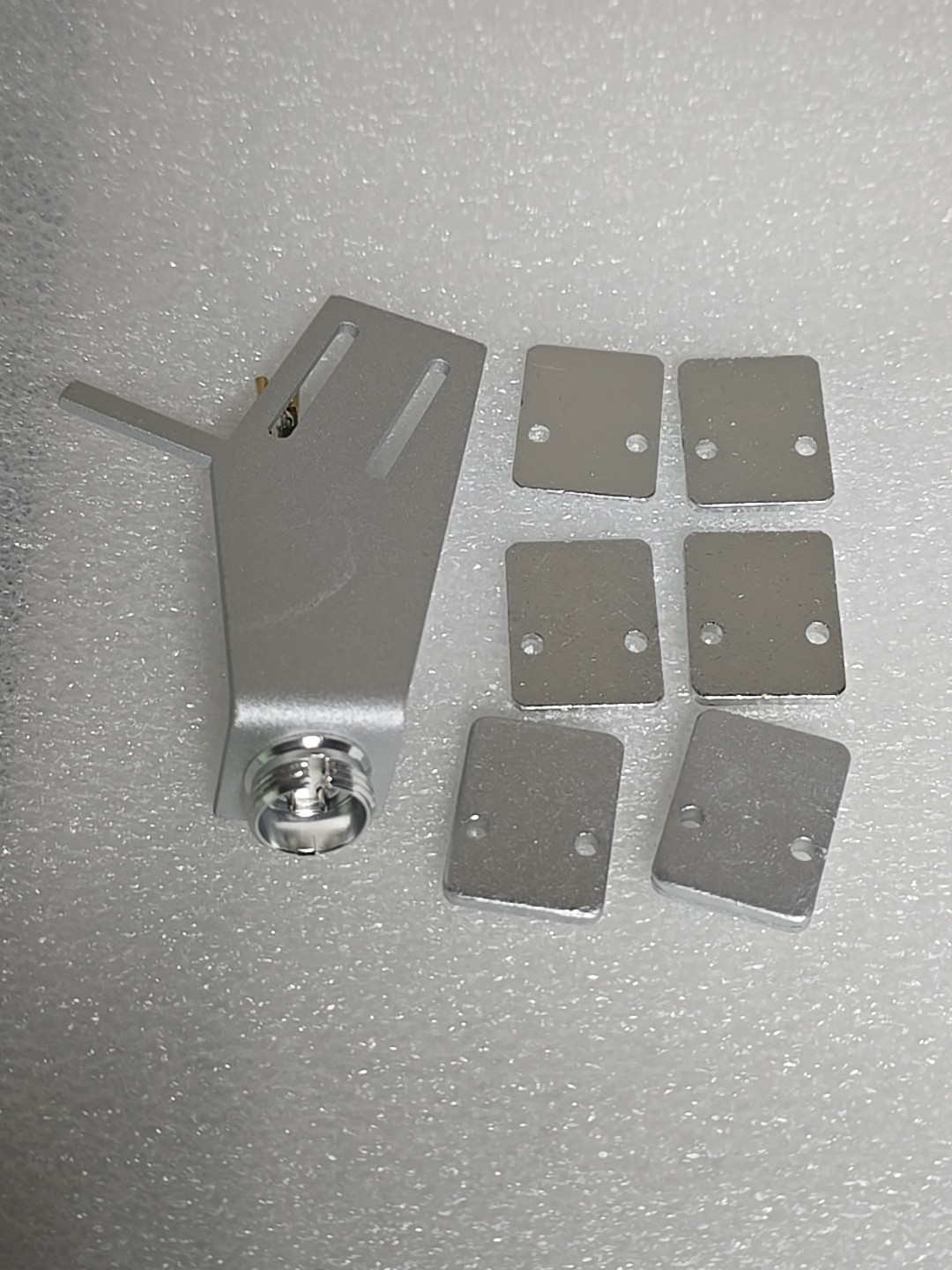 Phono Headshell For LENCO Silver Color Aluminium Cartridge Headshell Inc Shims