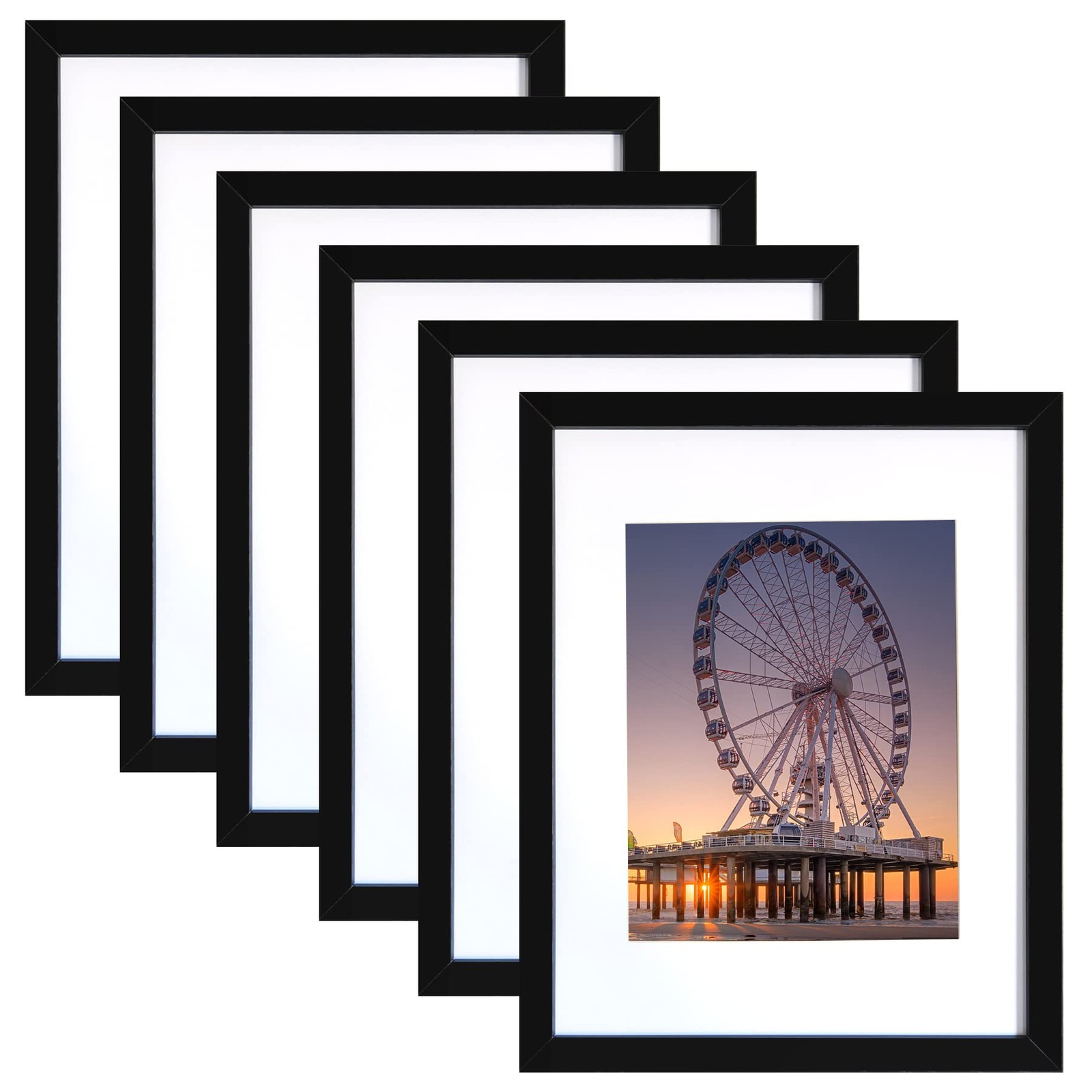 BESCRCL 11×14 Picture Frame Black Set of 6, Display Pictures 11×14,