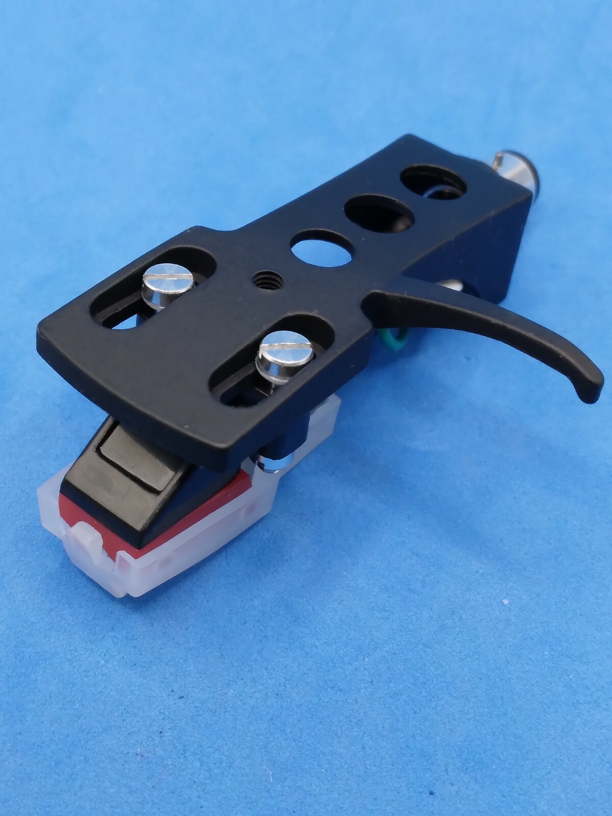 RECORD PLAYER Black Headshell Cartridge Stylus CURVED ARM FIT USA SELLER / SHIP