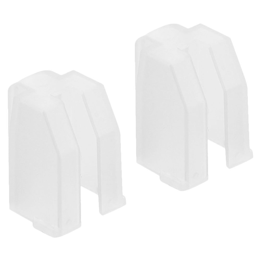 2Pcs Reusable White Plastic Record Needle Protective Cover for Turntables