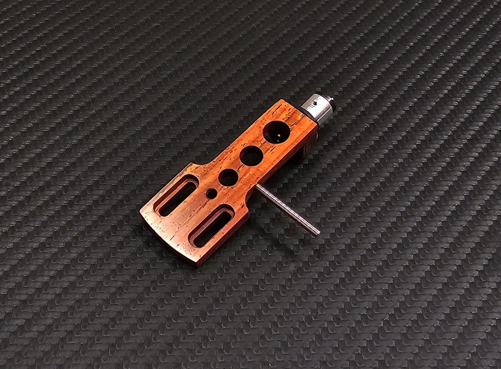 Custom-Made Headshell WITH THREAD FOR WEIGHT for TECHNICS Tonearm Cocobolo Wood
