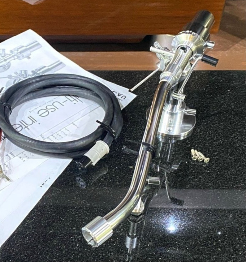 STAX UA-7 Tonearm w/ Genuine Phono Cable Main Weight Manual Tested