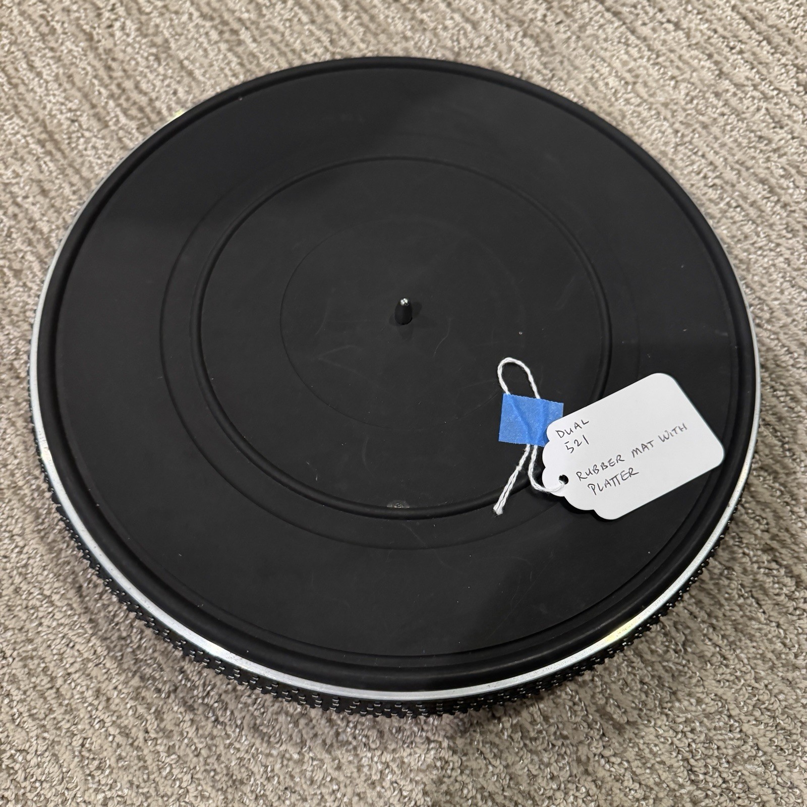 DUAL 521 ORIGINAL PLATTER WITH RUBBER MAT – EXCELLENT CONDITION