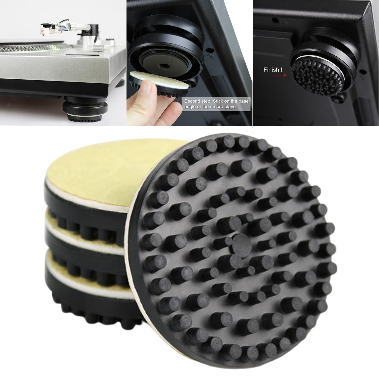 Pack of 4 Turntable Isolation Feet 2 inch Diameter Vibration Reducer Non-Skid