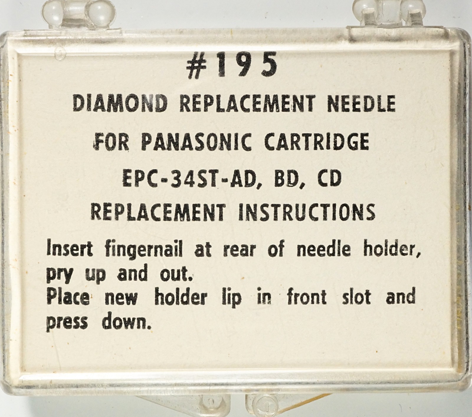NOS Transcriber #195 Diamond Needle for Panasonic EPC-34ST EPS-14STSD