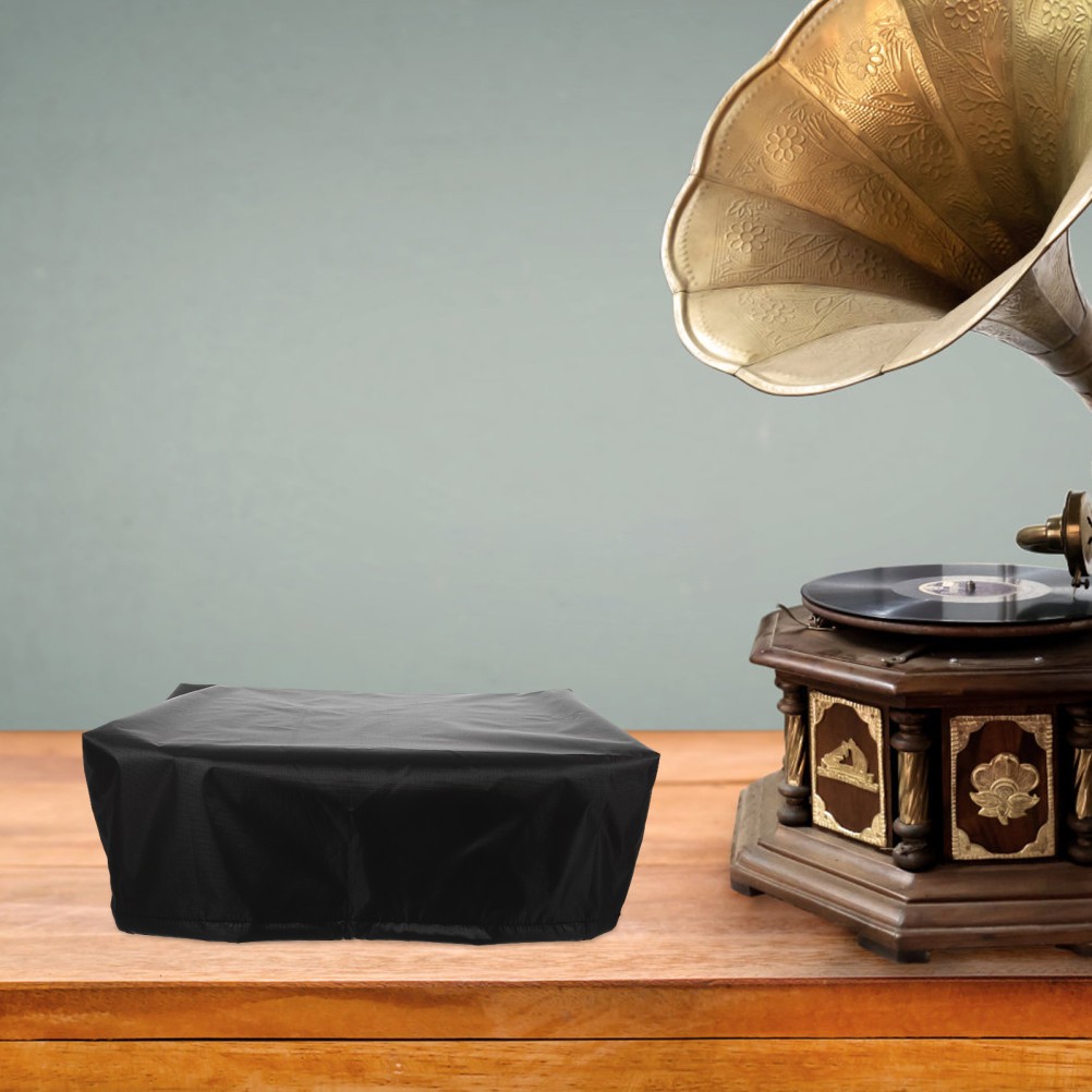 Black Gramophone Case Waterproof Bag Cover Protective Speaker Dust