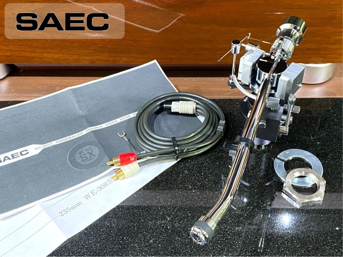 SAEC WE-308SX Tone Arm with Phono Cable and Lifter Oil Used