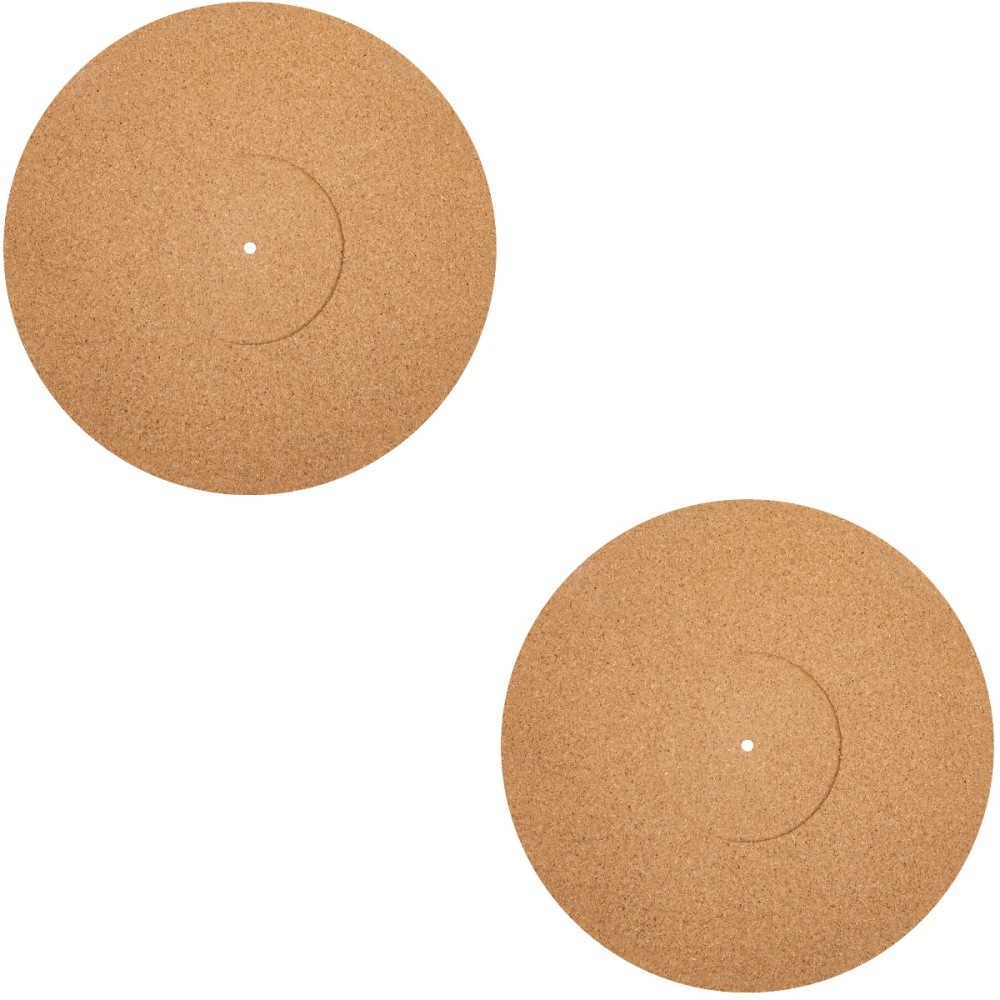 2 Pieces Cork Mat Turntable for Vinyl Records Cushions