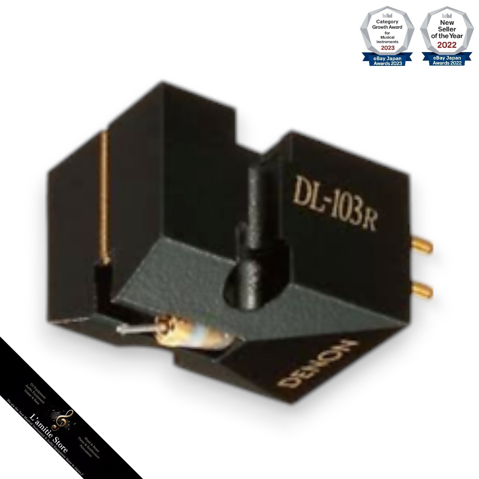 Denon DL-103R MC Cartridge DL103R JP Record Needle Instrument Peripherals Black