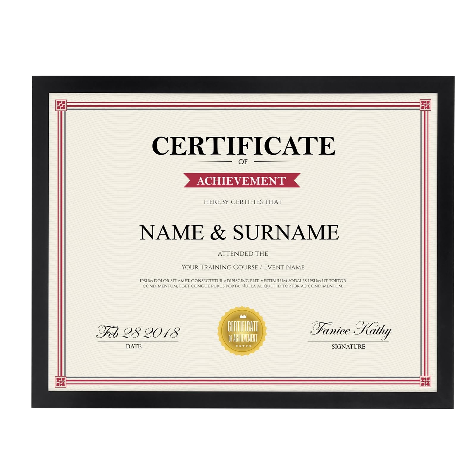 Giftgarden 8.5×11 Picture Frame Black, Certificate Award 8.5×11, Black