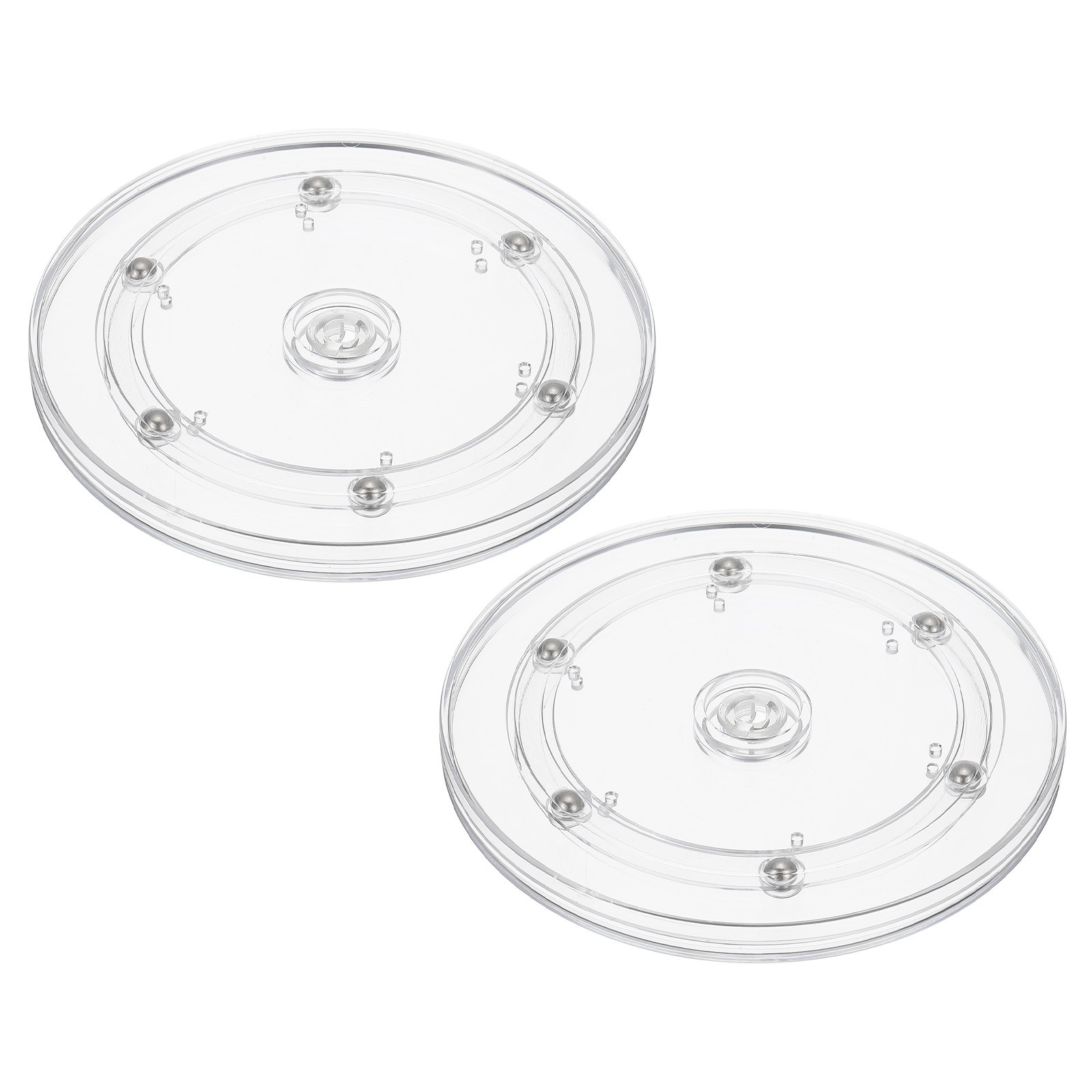 6inch Rotating Swivel Stand Turntable with Steel Ball Bearings Clear 2Pcs