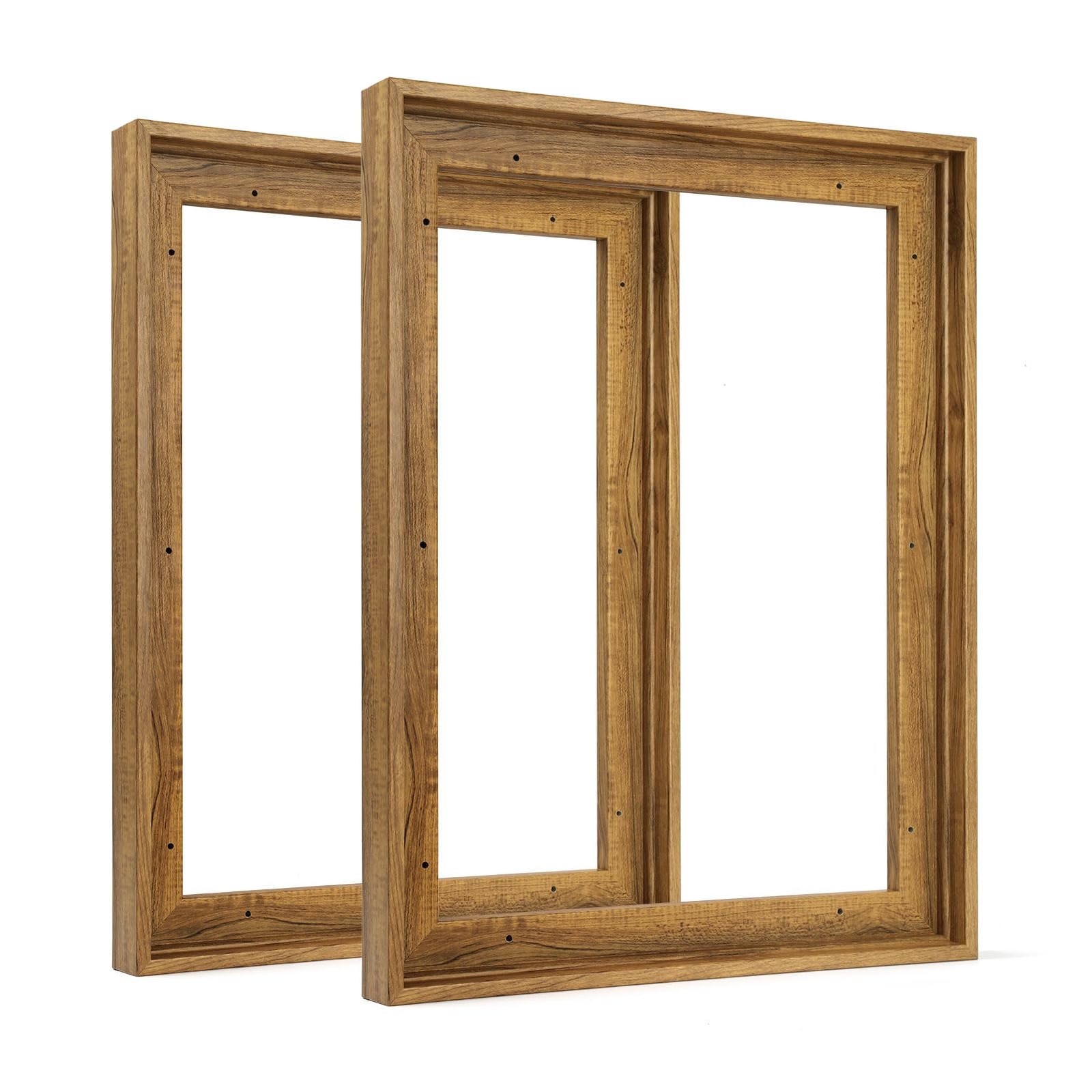 FOLKOR Floating Frame for 12×16 Inch Canvas Painting 0.6-0.8” 12×16″, Brown