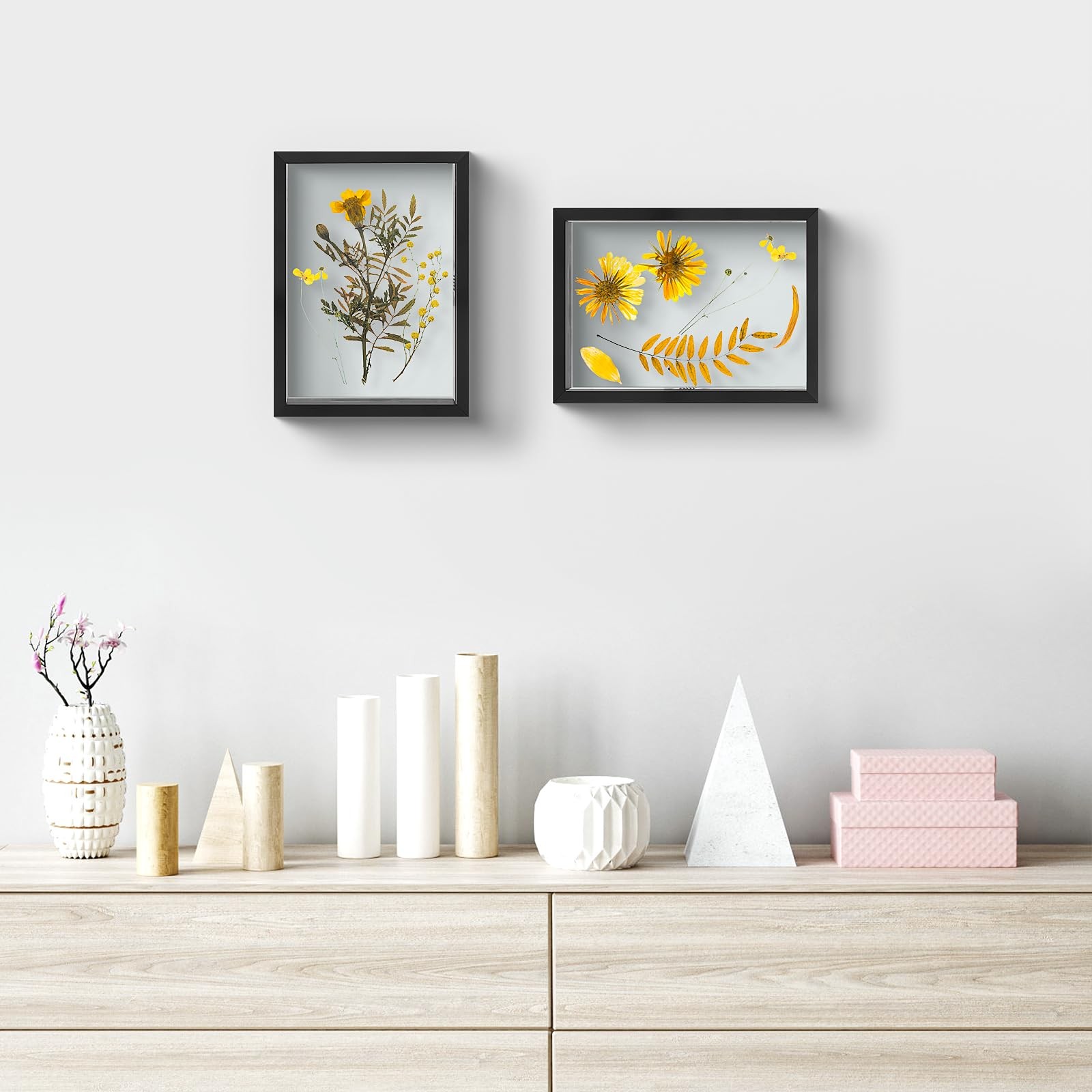 Frametory, Floating Picture Frame 5×7 – Black Aluminum Metal Photo 5×7,