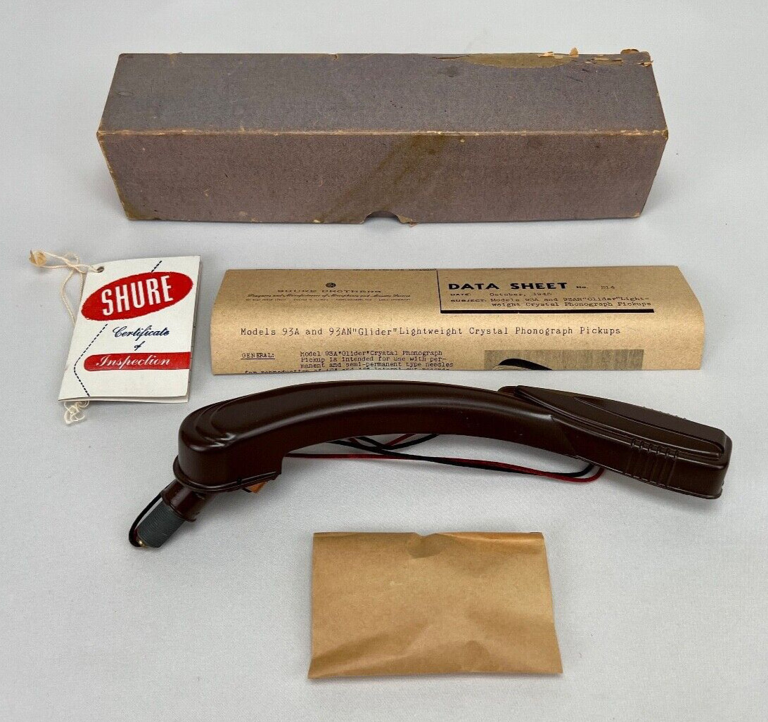 Shure 93A Crystal Pickup Tone Arm w/ W57A Cartridge NIB