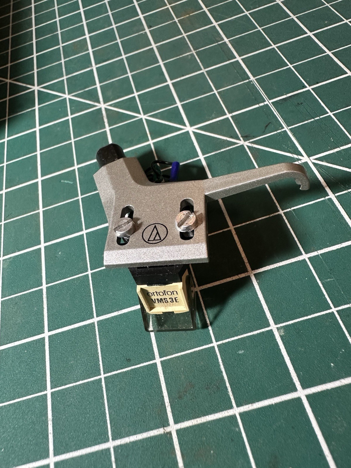 Turntable Vinyl Cartridge Ortofon VMS 3 E On Stylus Audio Technica Headshel