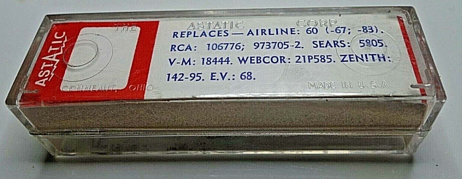 RCA 106776 973705-2 ZENITH 142-95 EV 68 ASTATIC 314TS NEEDLE CARTRIDGE