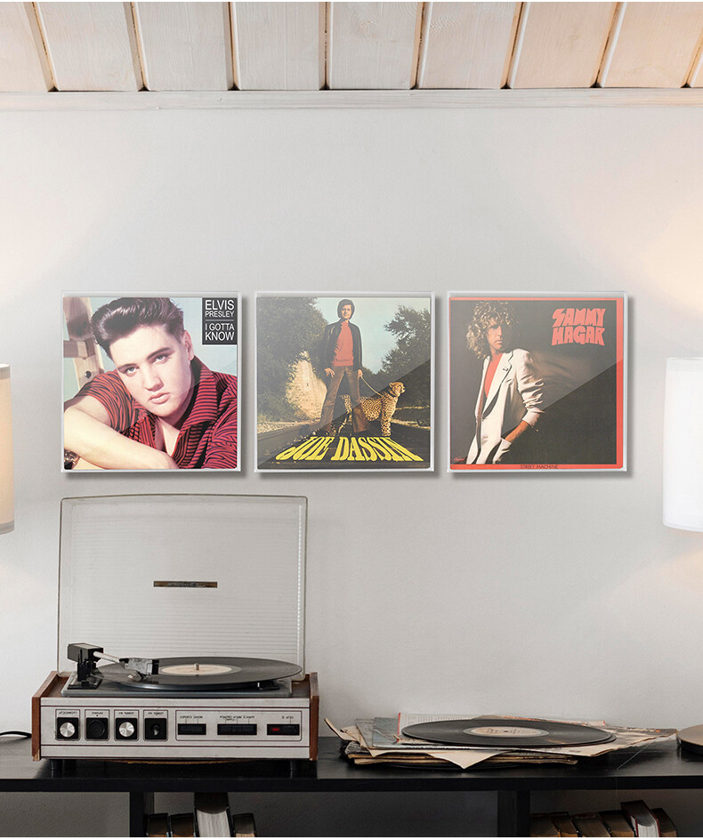 Acrylic Clear Vinyl Record CD Display Case Dust Cover Accessories Collection