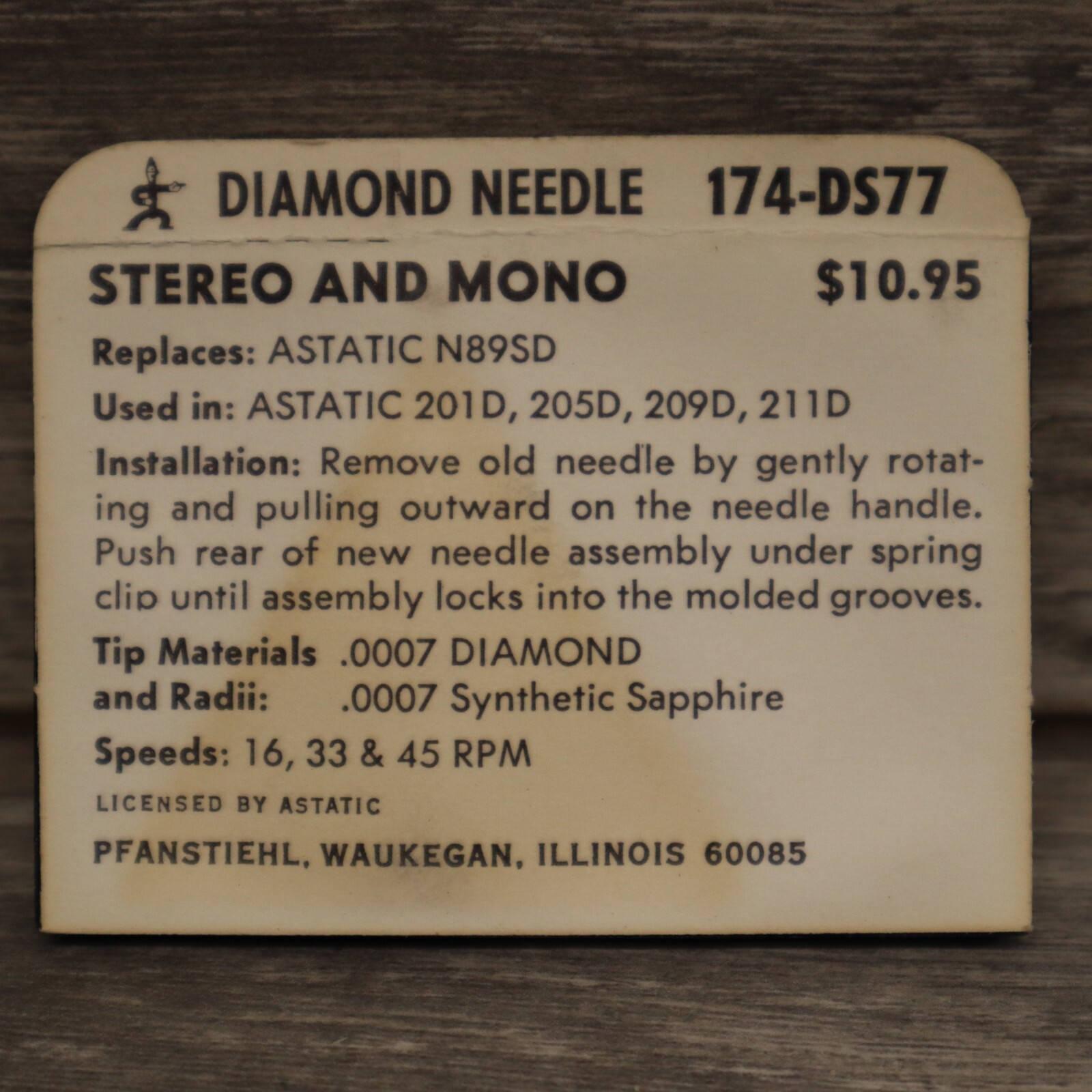 NOS Vintage Pfanstiehl 174-DS77 Diamond Needle Stylus Record Player see list