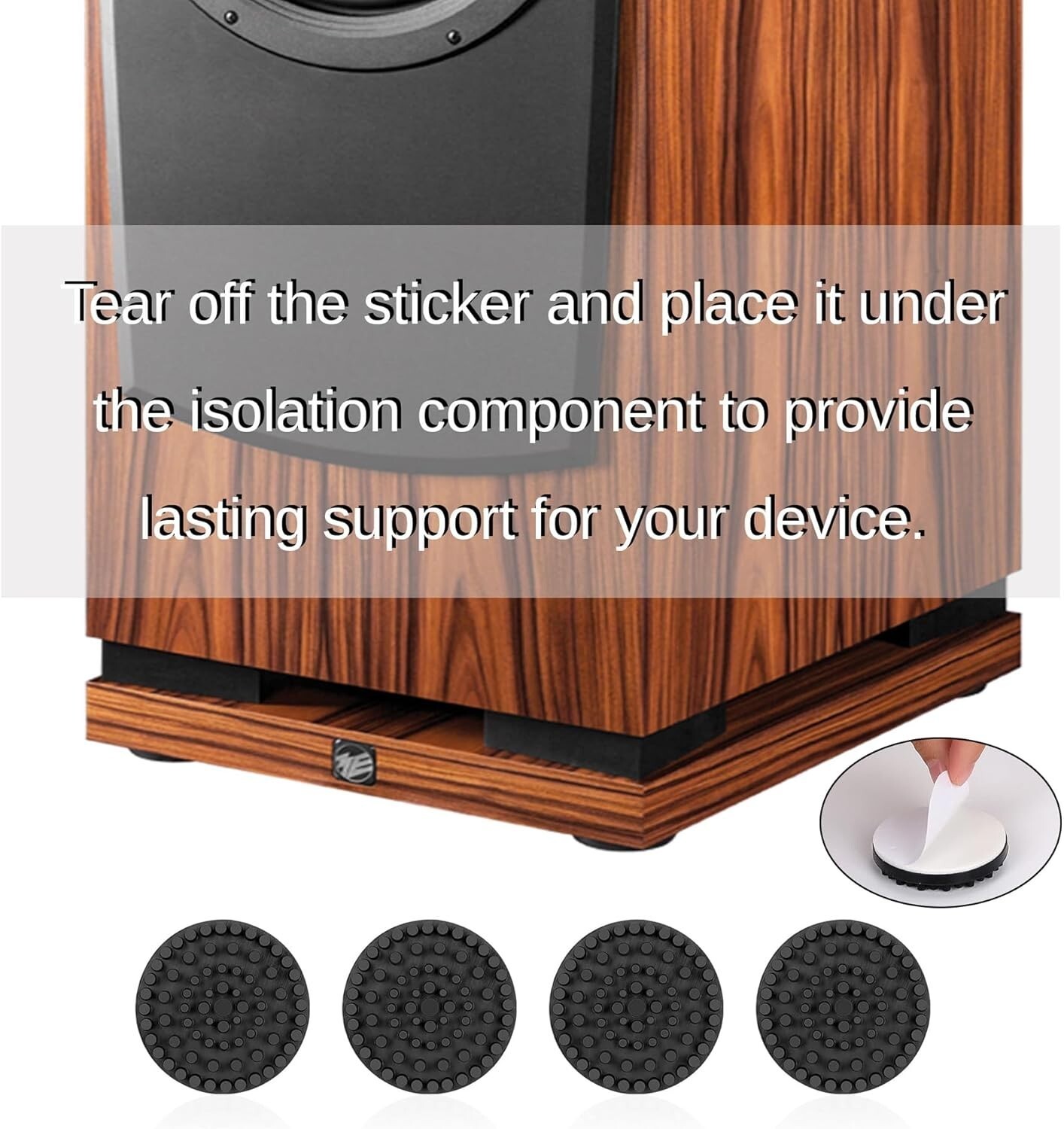 Turntable Record Player Isolation Feet Anti-Vibration Rubber Pad for HiFi Audio