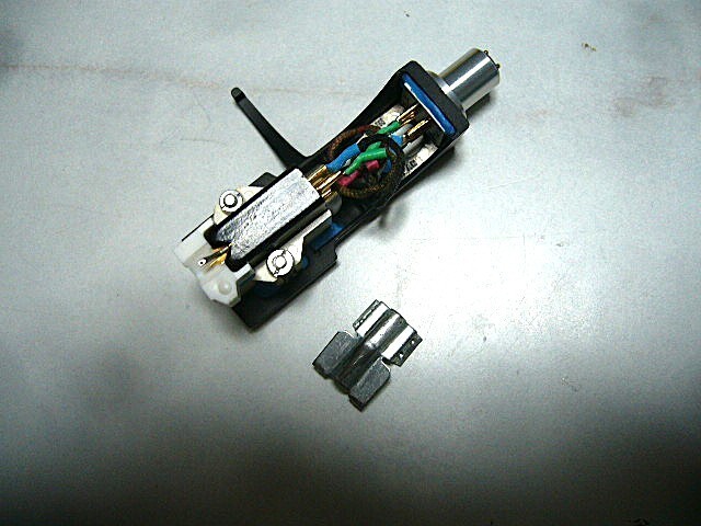 Shure M44G Early White Body MM Cartridge Technics Shell WE Lead Wire USA Used