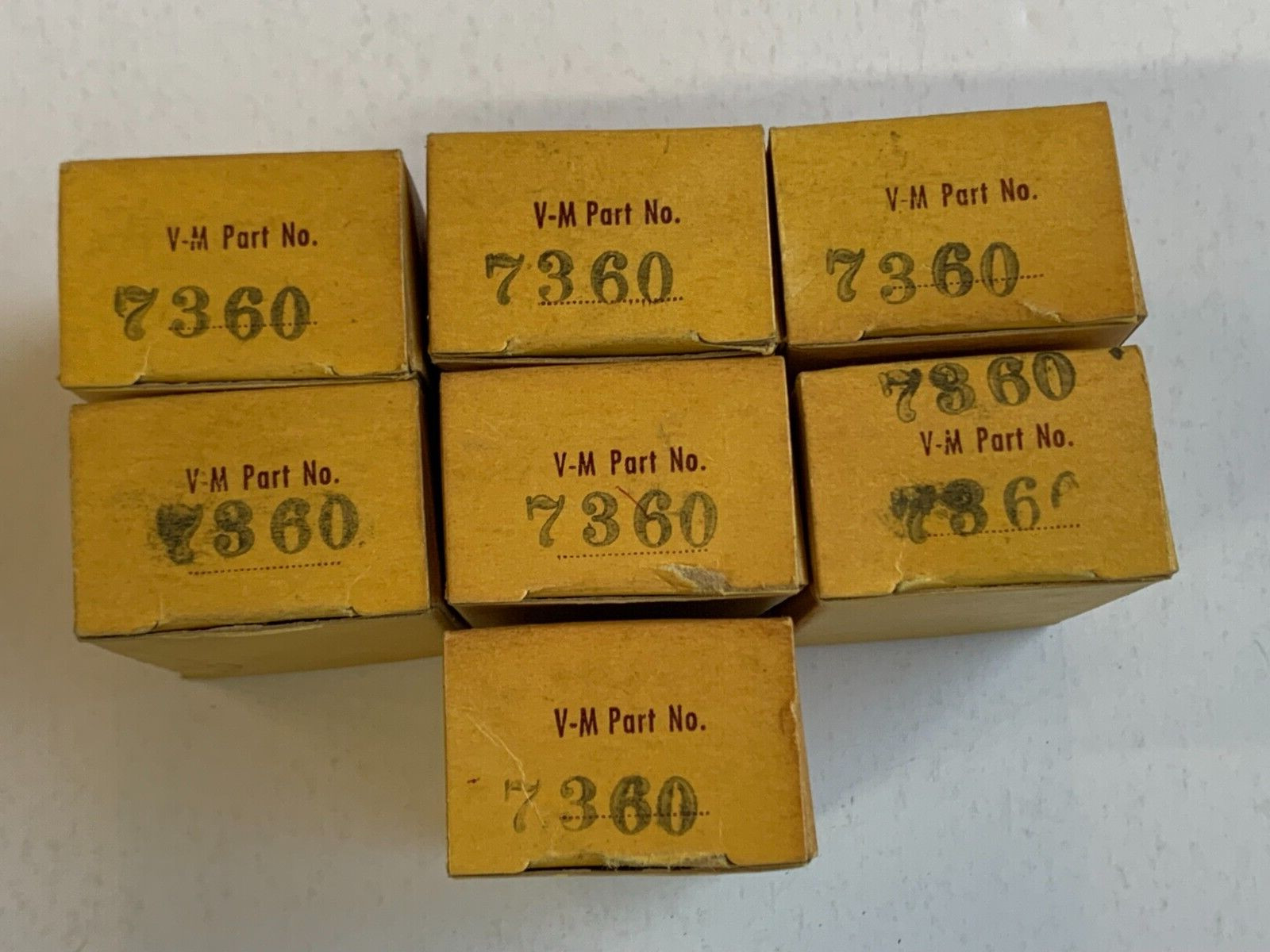 VOICE OF MUSIC New Old Stock Parts 7 Cartridges V-M Part # 7360 box, 5110 2 TLB