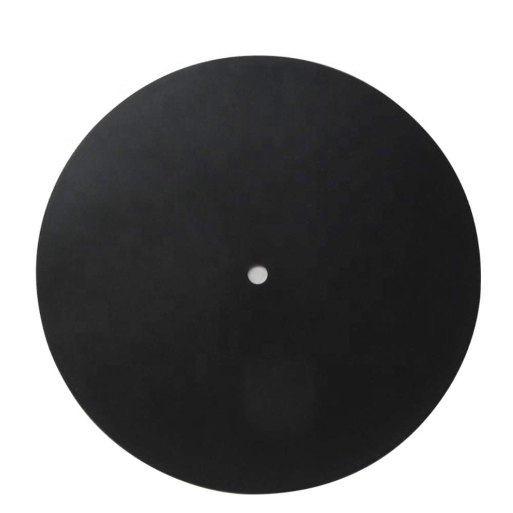 7 inch Turntable Platter Mat Rubber Silicone Slipmat Pad for Black