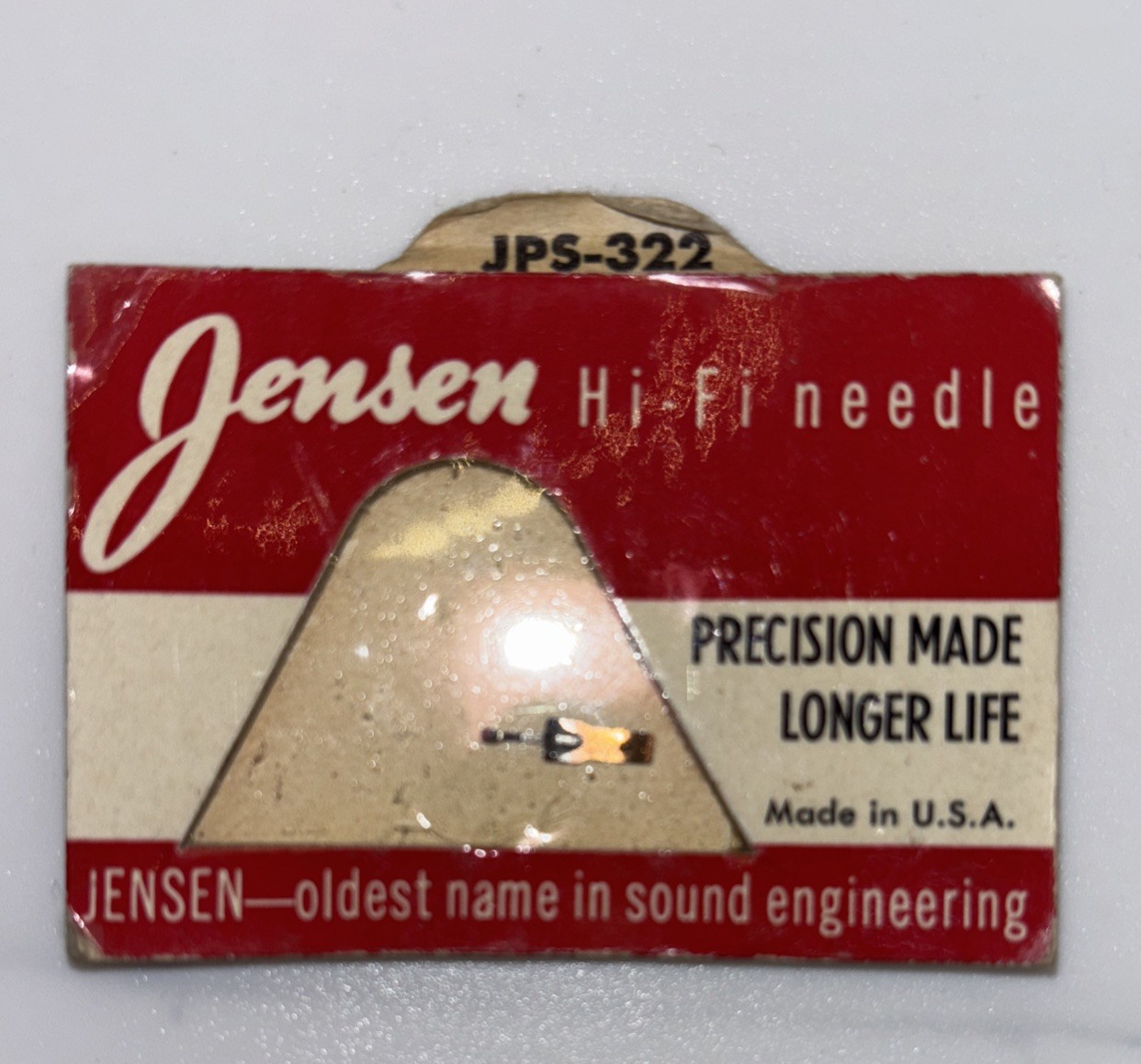 NOS Jensen JPS-322 Sapphire Needle Replacement SHURE For A56U 33-45-78 RPM New