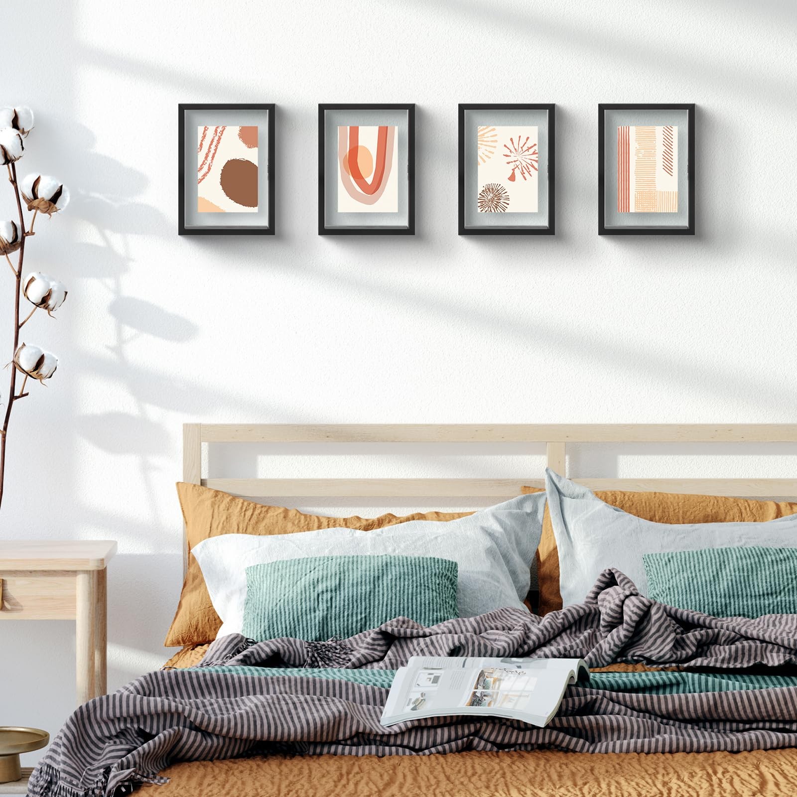 Frametory, Floating Picture Frame 5×7 – Black Aluminum Metal Photo 5×7,