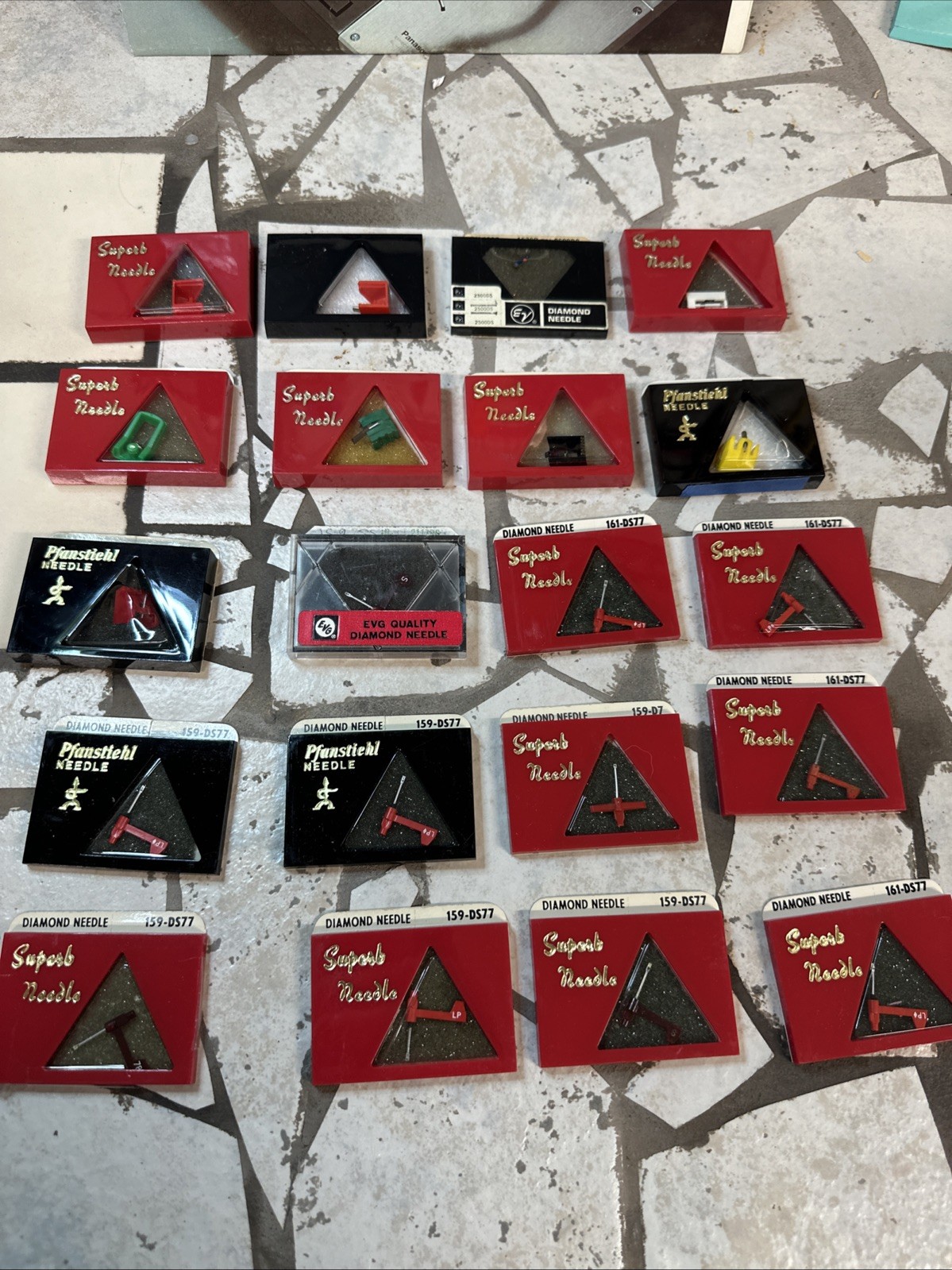 Vintage Turntable Stylus Replacement Needles NOS EVG Pfanstiehl Lot Of (20)