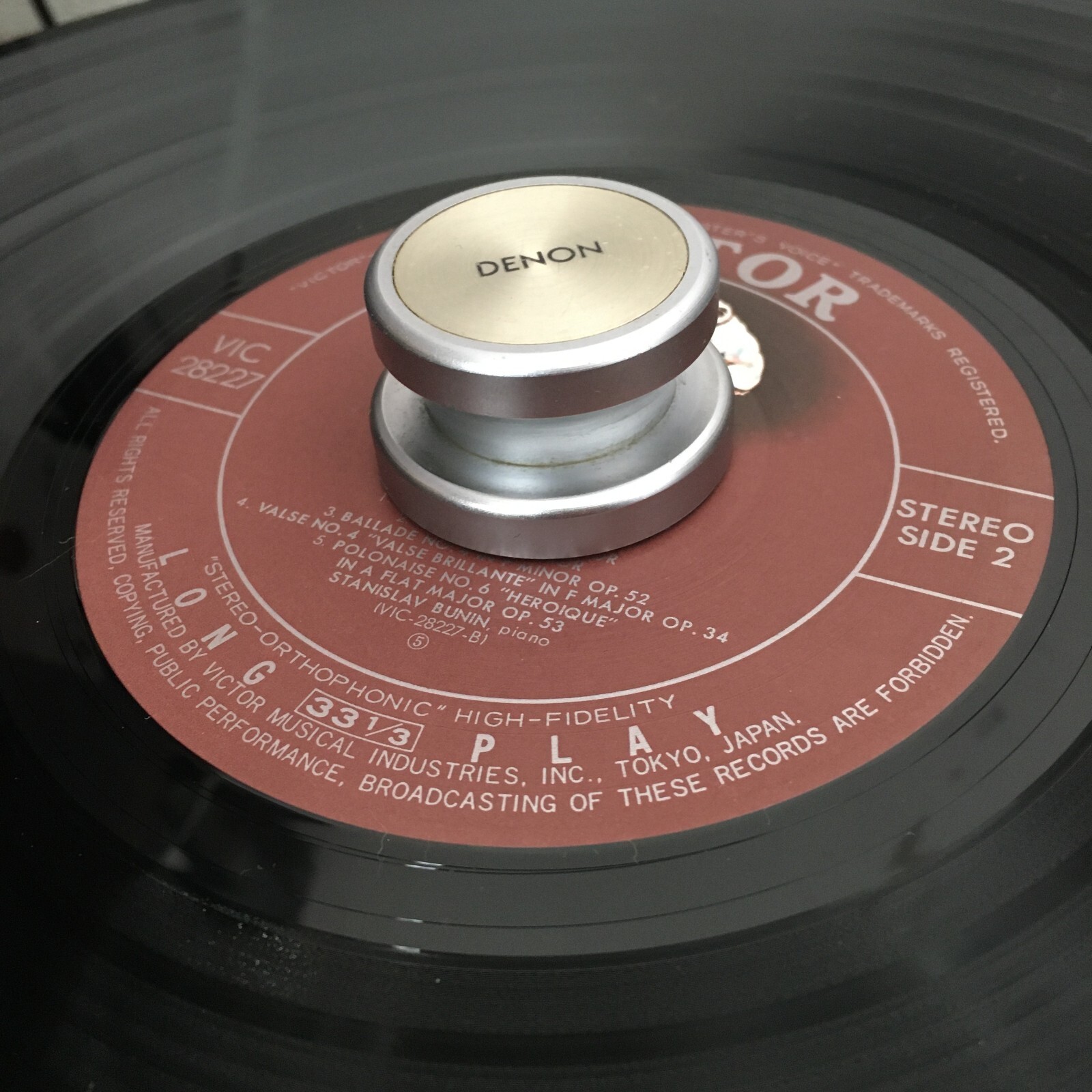 DENON’S Lightweight Disc Stabilizer AD-3 / EP Adapter for Turntable Weight 145g