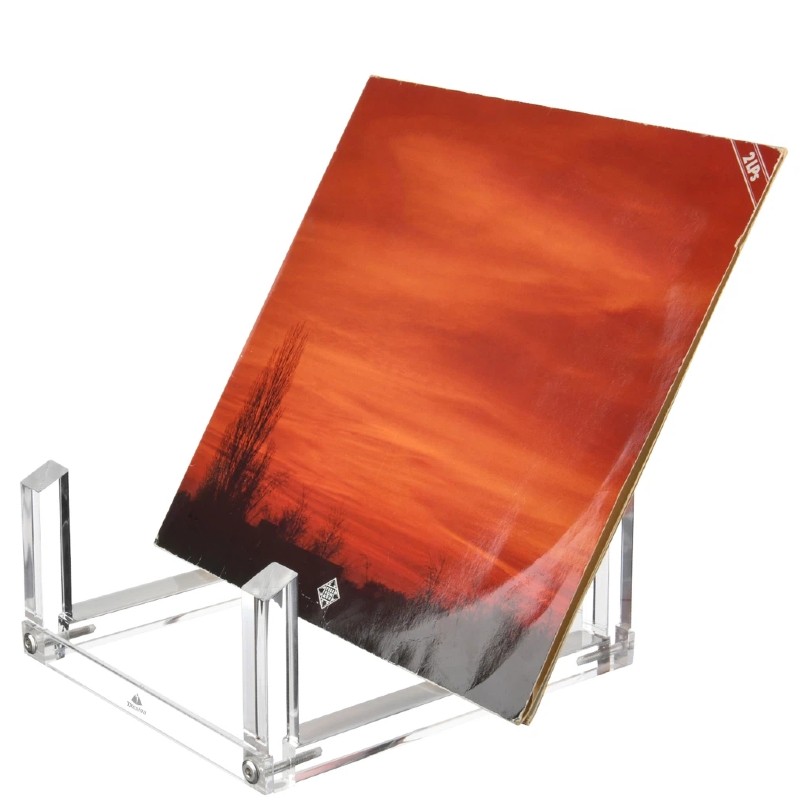 Vinyl Record Organizer Storage Holder Acrylic Display Stand CD Magazines Desktop