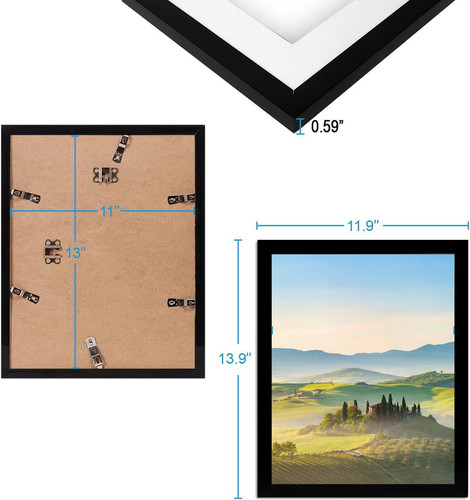 HUKONHEP 3.5×5 Black Picture Frames, Photos Frame with 3.5″x5″,
