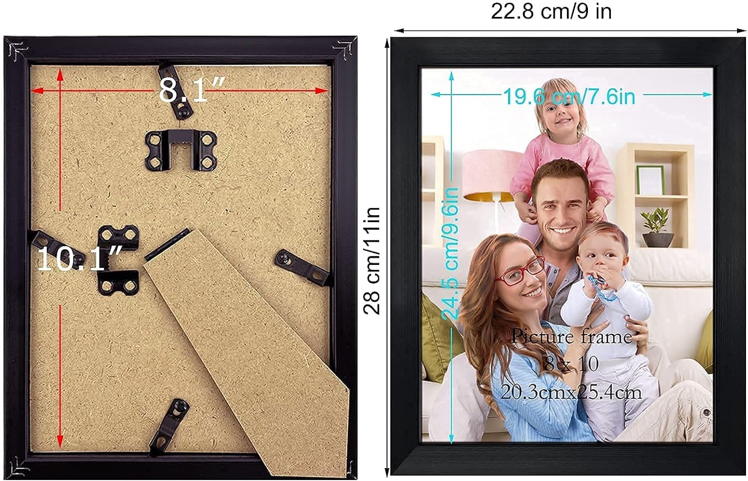 Giftgarden Black 8×10 Picture Frame Bulk, Multi 8 x 10 Photo 8×10,