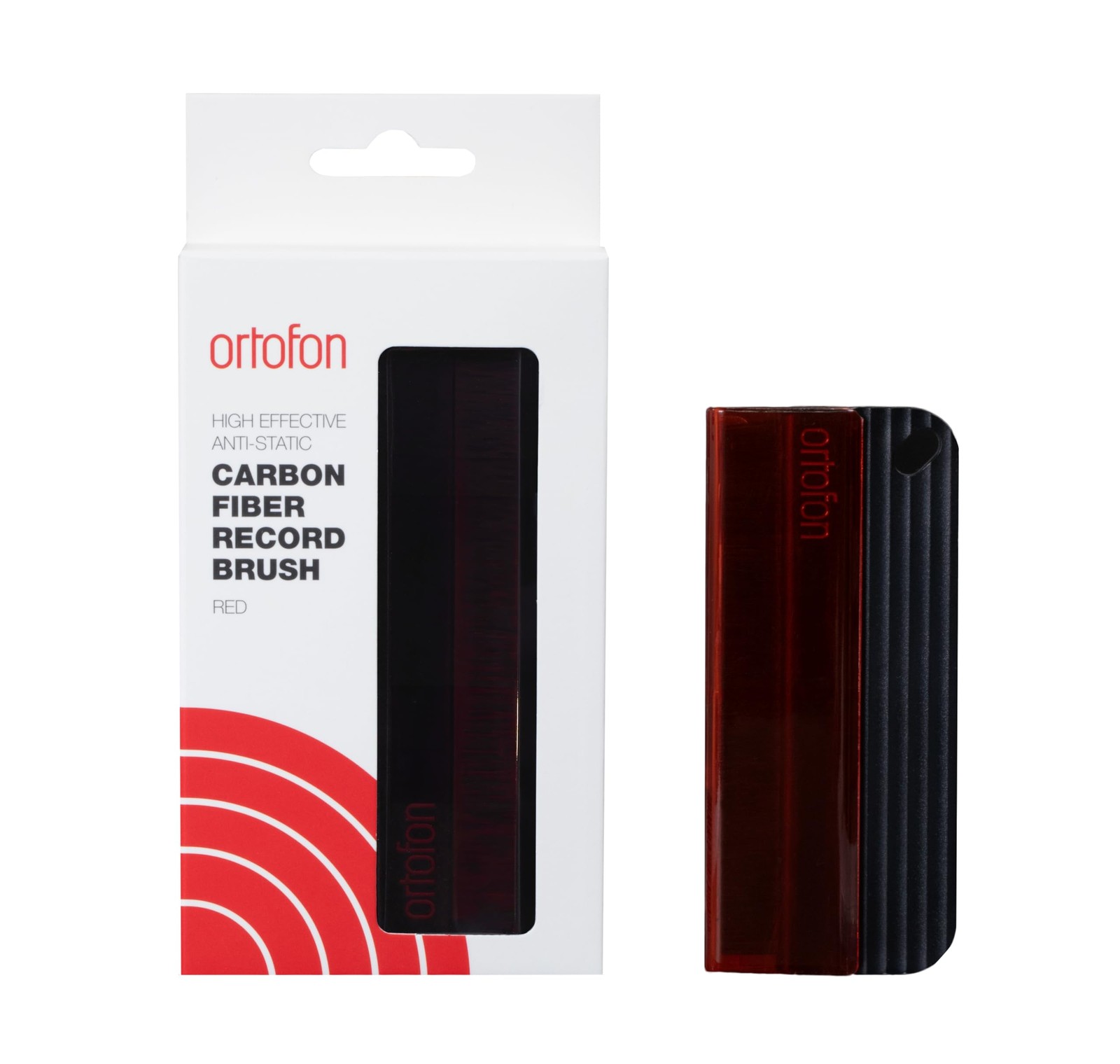 Ortofon Record Cleaning Brush Carbon Fiber Conductivity Plastic Body Slide Cover
