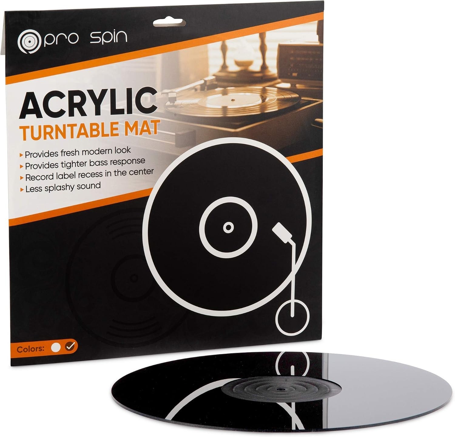 Black Acrylic Slipmat – Elevate Sound Quality for 12″ Vinyl Records