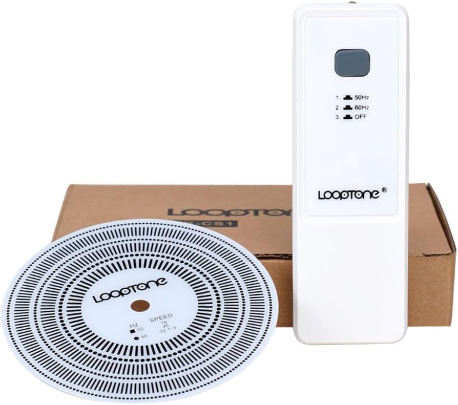 Turntable Tachometer Disc and Strobe Light
