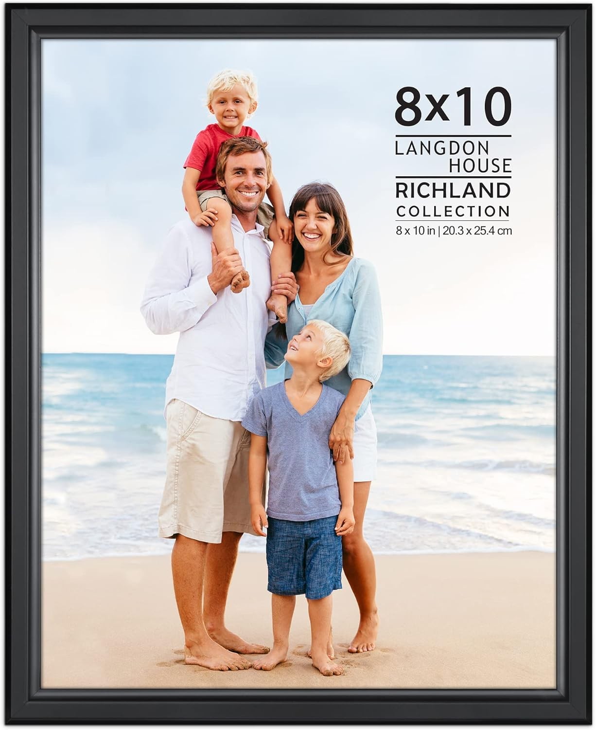 Langdon House 8×10 Black Picture Frame – Distinguished w/ Mat,