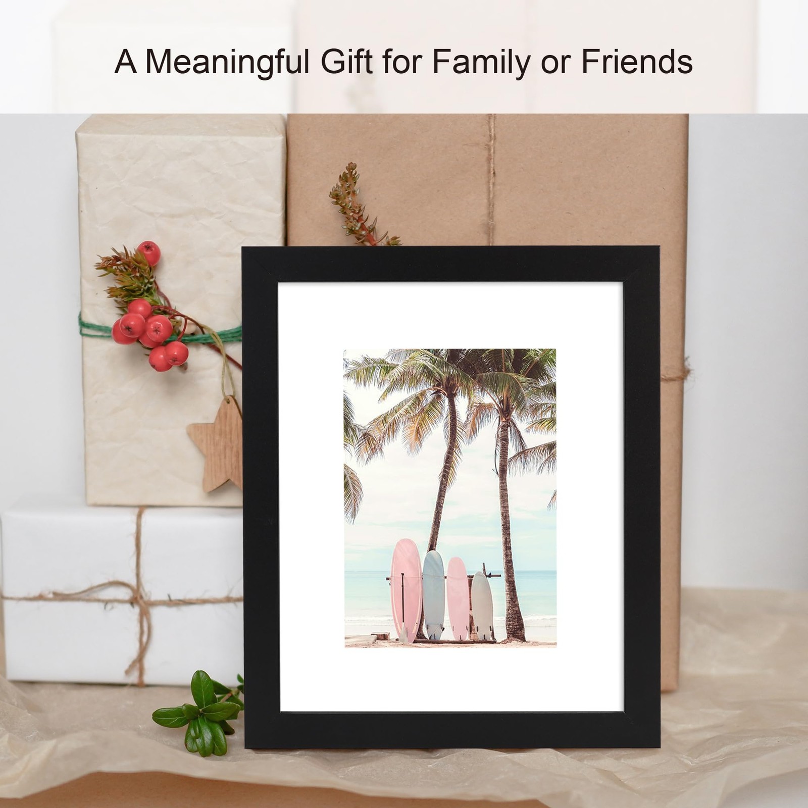 4×6 Picture Frame (4 Pack, Black), Made of Real Glass and Wooden Frame – Display